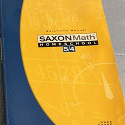 Saxon Math 5/4 Solutions Manual