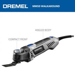 Dremel Multi-Max 50 5 Amp Variable Speed Corded Oscillating Multi-Tool Kit 3PK Universal 1-1/8 Carbide Flush Blade