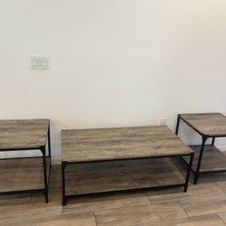 Coffee Table & 2 End Tables
