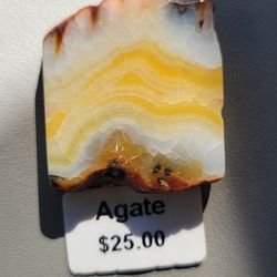 Natural Agate Slice – Polished Stone Specimen – Healing Crystal – Collectible