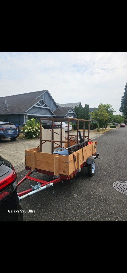 Folding Trailer , Great Condition 4 ft. x 8 ft. Heavy Duty