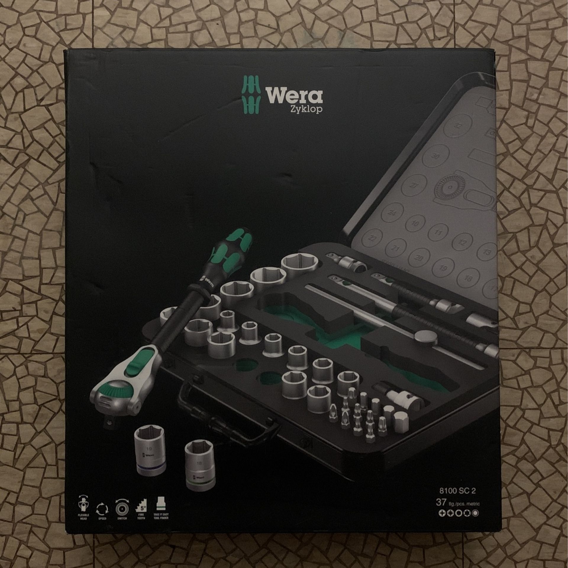 Wera Zyklop 37 Tag./pcs. Metric Tool Set Model 8100 SC 2