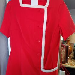 Vintage Vogue Couturier Design Couture Mid Century Modern Southwest Airline Waitress Stewardess Top Shirt Dress Outfit MCM 1960s  