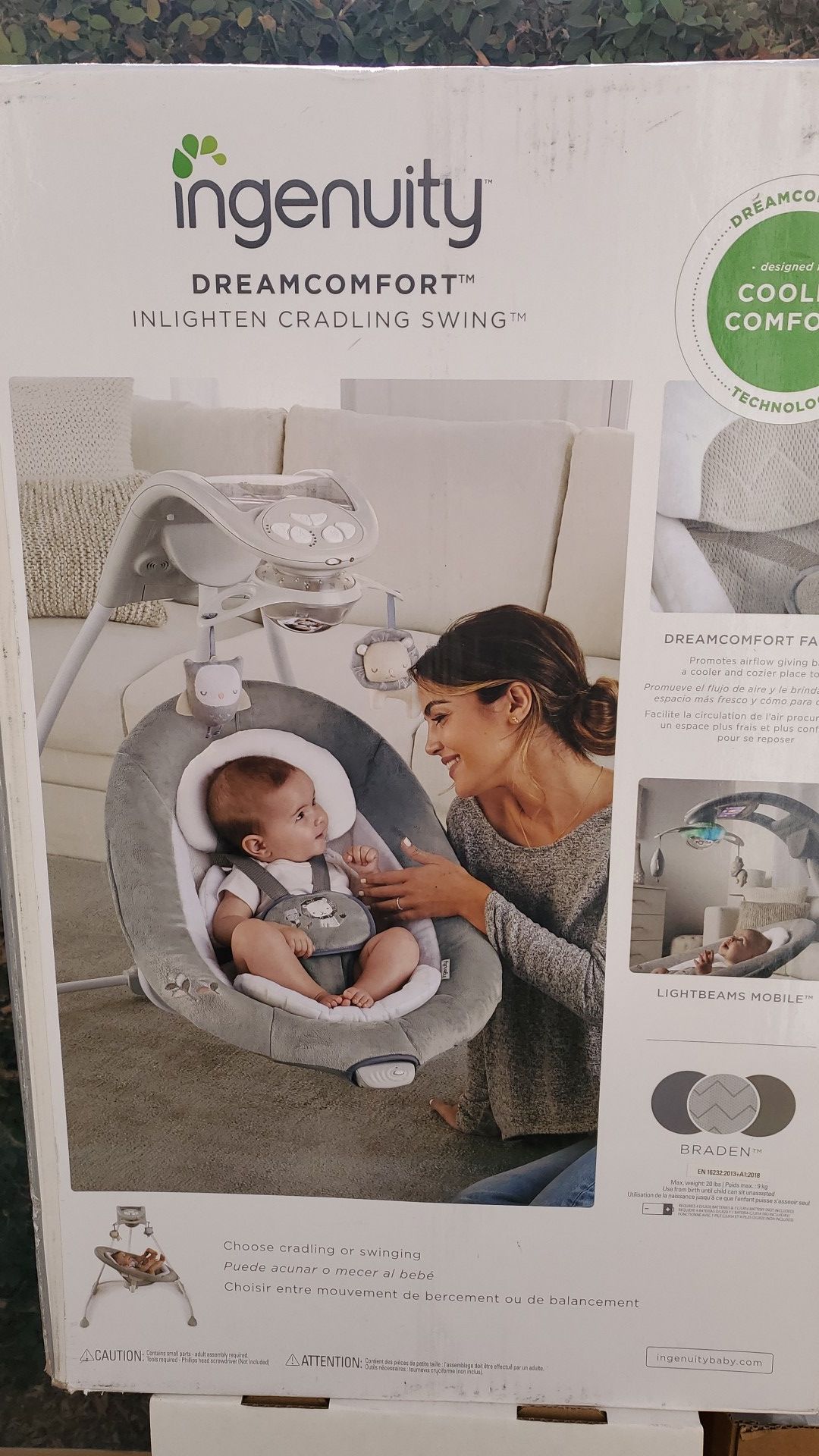 Ingenuity Dream comfort inlighten cradle swing