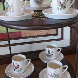6 Miniature Tea Cups And Saucers- Check My Page For More Decor 