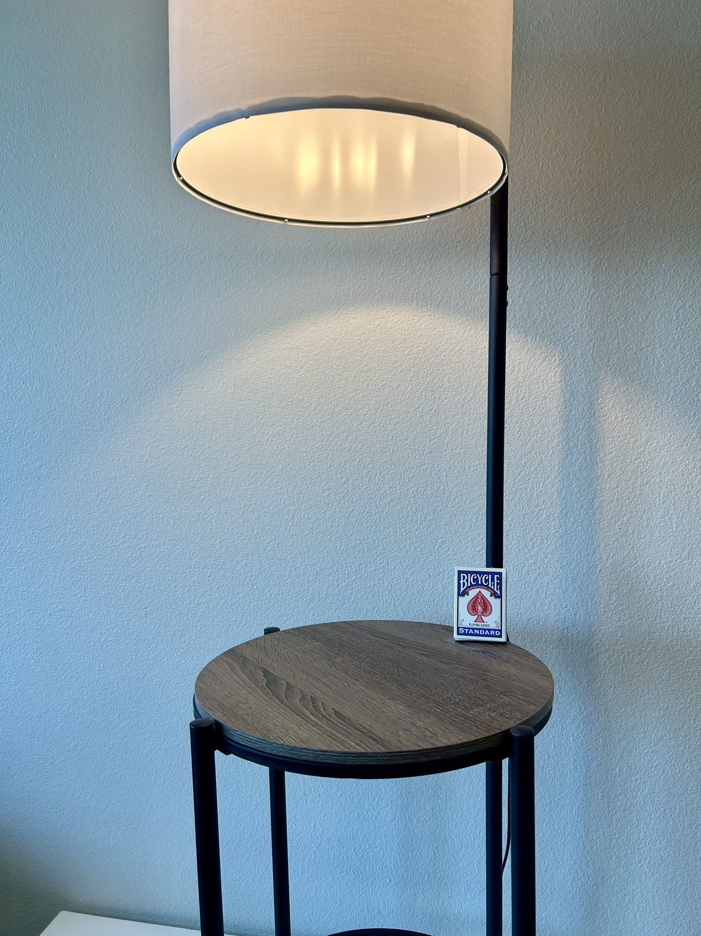 Modern Floor Lamp Desk - Black