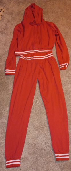 Red  matching sweatsuit size medium