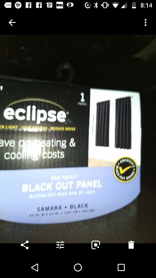 Eclipse black out curtains