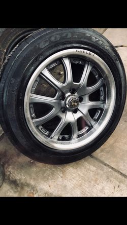 18” 4 Wheels 5 lug 5x115 good tires