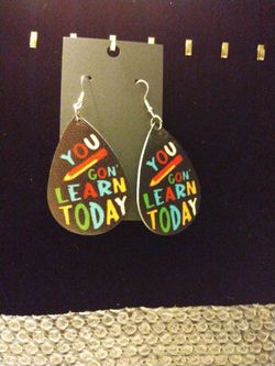 Learn Today Leather Earrings