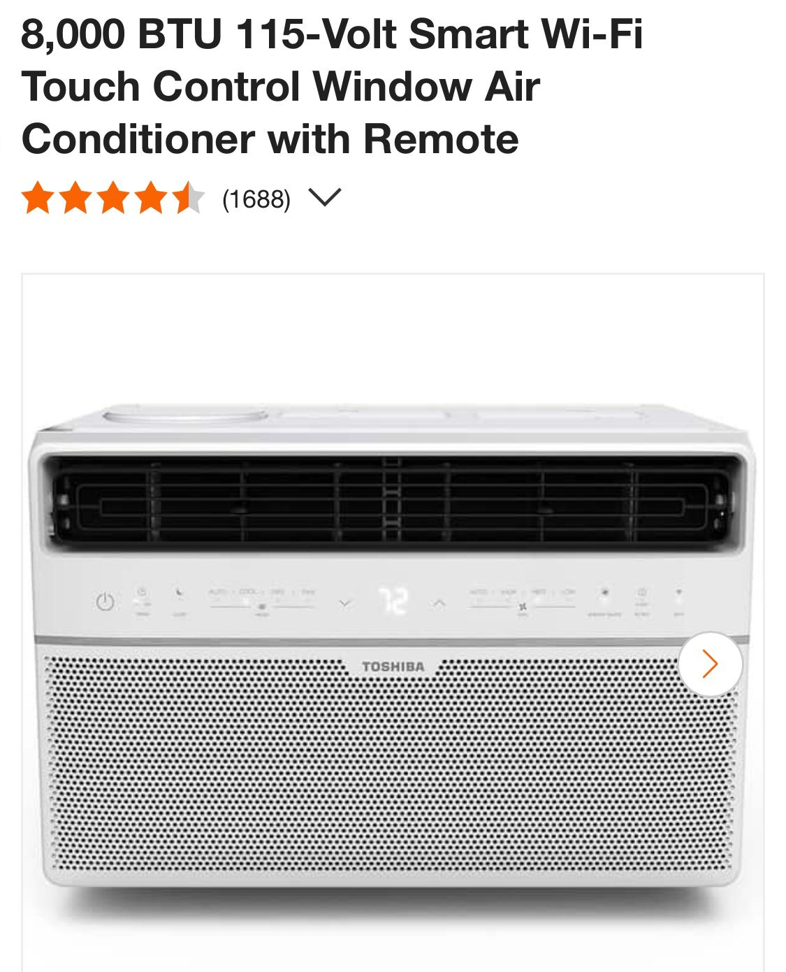 8,000 BTU 115-Volt Smart Wi-Fi Touch Control Window Air Conditioner with Remote
