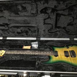 ERNIE BALL MUSIC MAN SABRE GREEN BURST ELECTRIC GUITAR W/ CASE