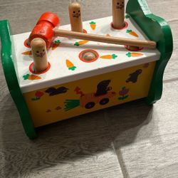 Well Loved Wooden Baby Toddler Pounding Bench Toy 