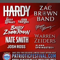 1 Ticket For Sale The Patriot Festival 3 Day Pass 