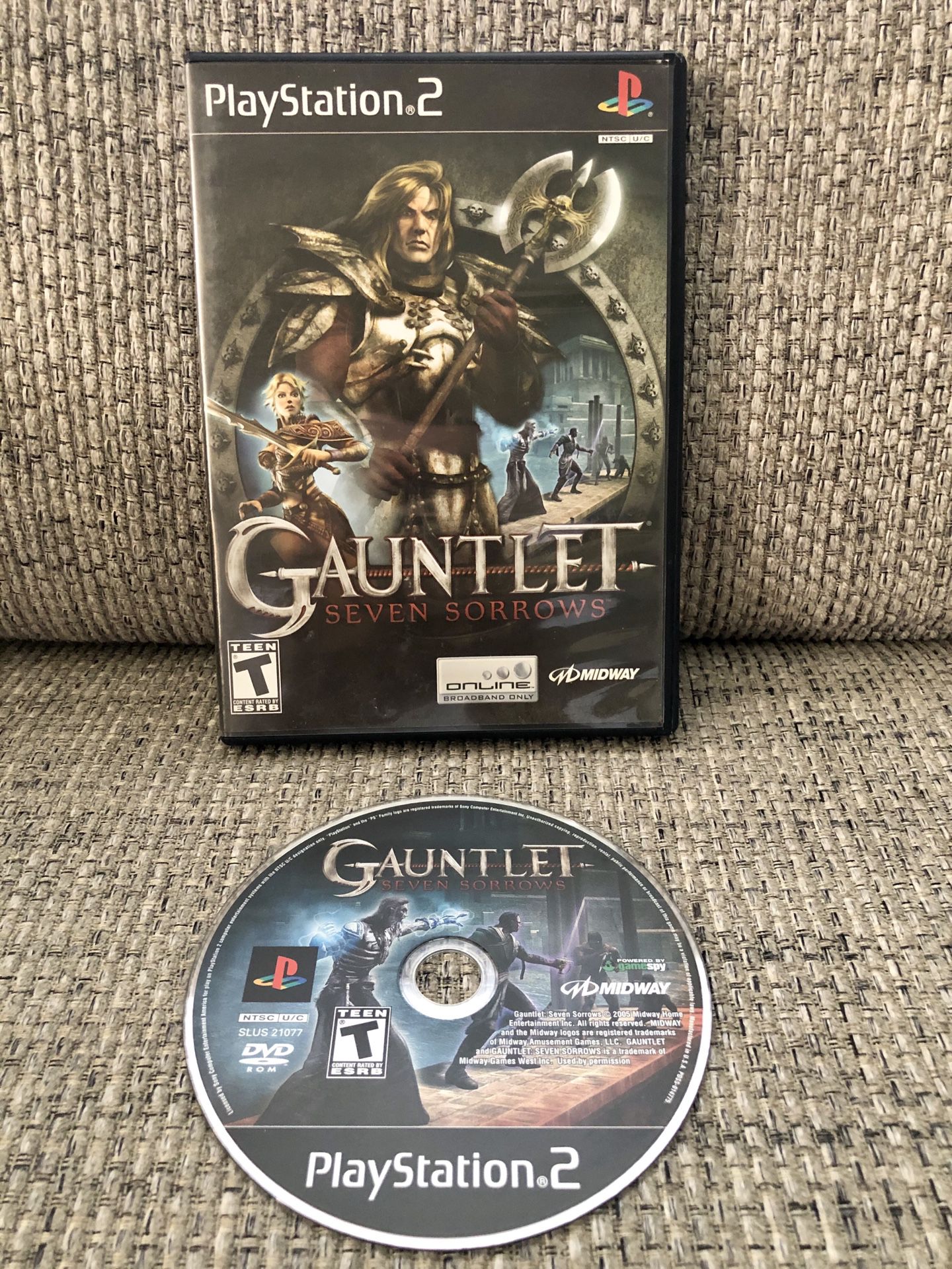 Gauntlet: Seven Sorrows Sony Playstation 2 PS2 Black Label NO MANUAL TESTED