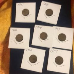 Indian Head Pennies1901/2/3/4/5/6/7