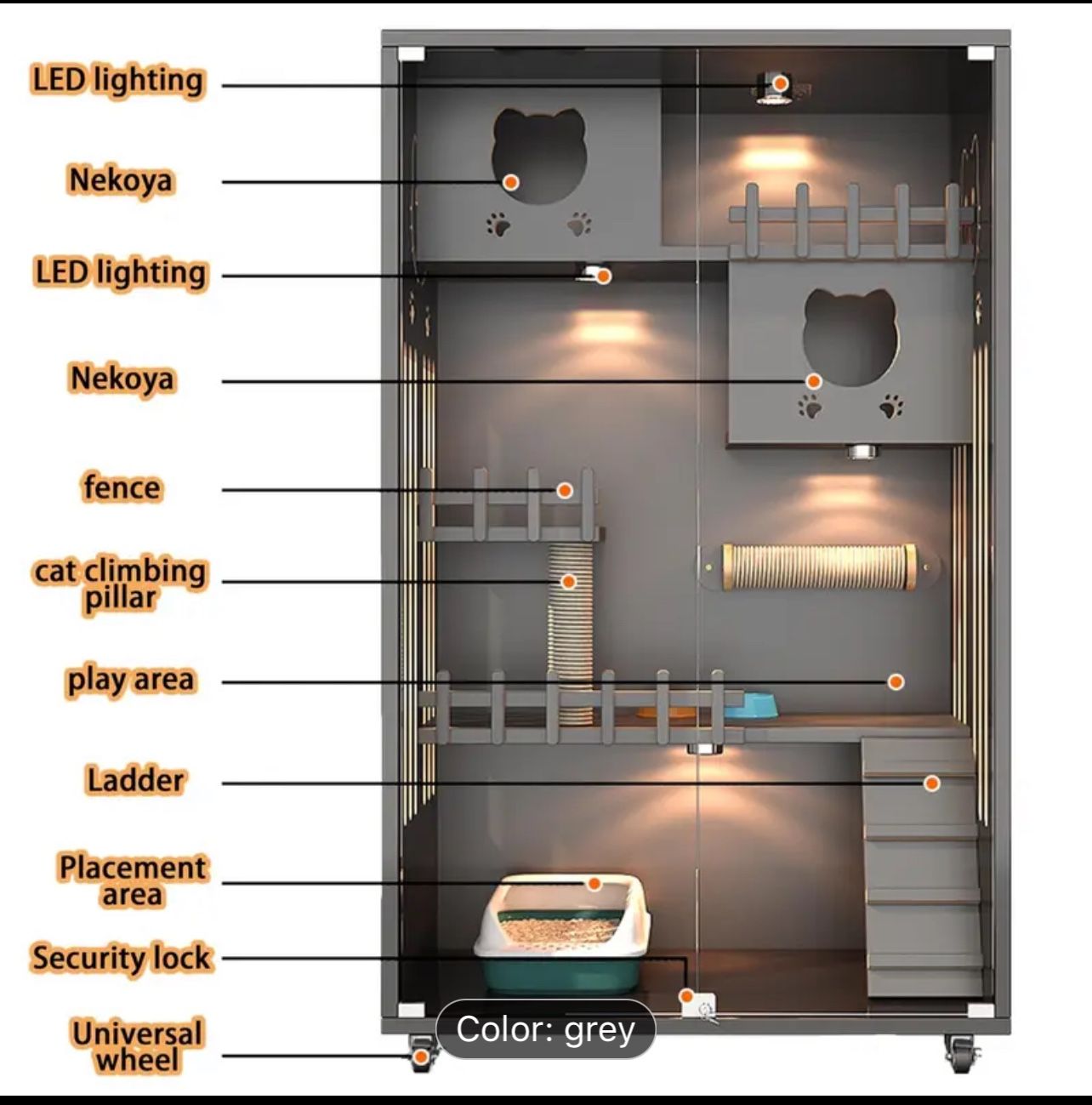 Cat villa multi level $199