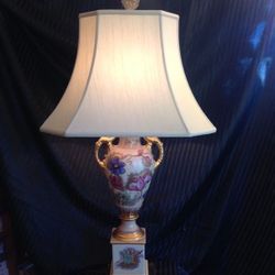 Vintage Porcelain hand painted lamp