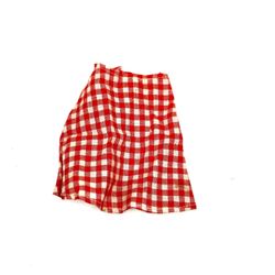 Vintage Barbie Red & White Gingham Skirt