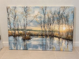 Large 40” x 30” Tree Landscape Canvas Wall Art