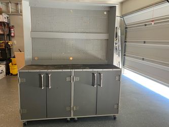 Garage Cabinets with Pegboard