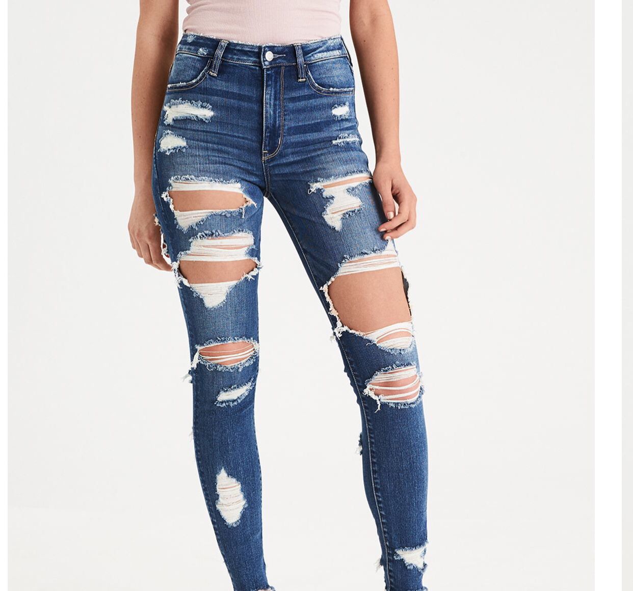 American Eagle Super High Waisted Ripped Jeans for Sale in Selah, WA -  OfferUp