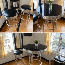 50s Style Bar Table And Stools