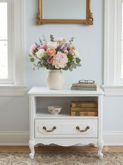 White Vintage Side Table