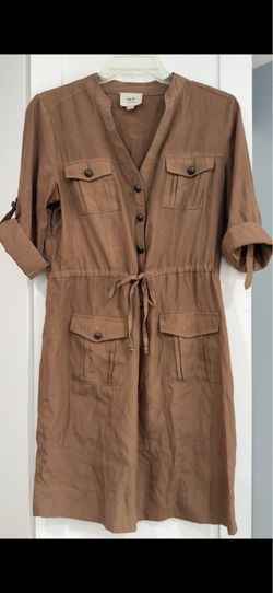 ECI New York Utility Shirt Dress – Size 4 – Brown/Taupe