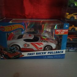 Hot Wheels Fast Racer Pullback Fast Fish White Red Rare Color Just Play Toy Car