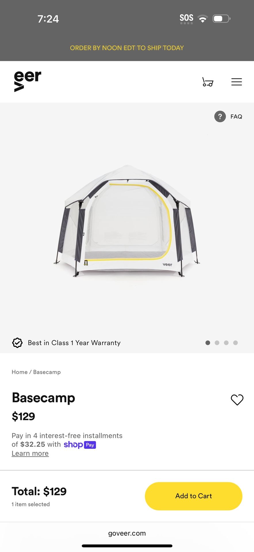 VEER Basecamp Kids Tent