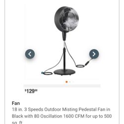 Misting fan
