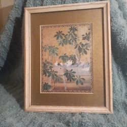 Doves And Rhododendrons Japanese, Late 17th Century This Print Is On Board  8" Tall 10" Wide 