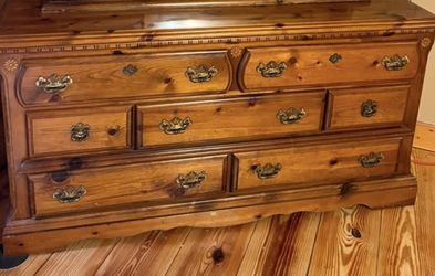 Includes Dresser, Mirror And  Bedside Table 