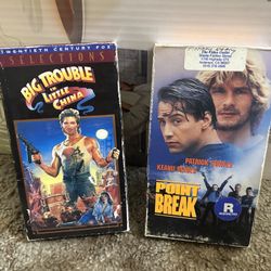 Big Trouble In Little China And Point Break Vhs