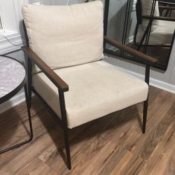 Cozy Modern Lounge Set – 2 Chairs + Marble-Top Side Table 