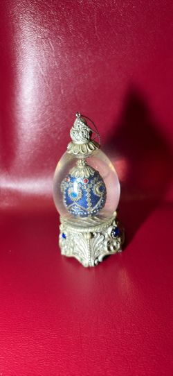 Vintage Faberge Style Egg Snow Globe