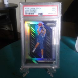 2018 Prizm Luka Doncic Silver Rc PSA 9