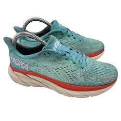 Hoka One One Womens 'Clifton 8" Aquarelle Running Shoes Sz 7 M Athletic Sneakers