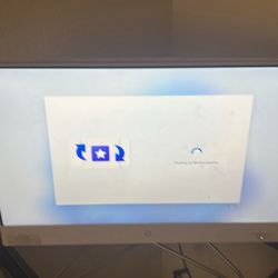 Glass Desk and Hp All In One 