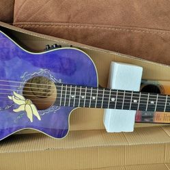 Luna Flo Passionflower Acoustic-Electric Guitar