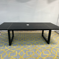 ( Delivery Available ) Shiloh Black Ash Rectangular Dining Table