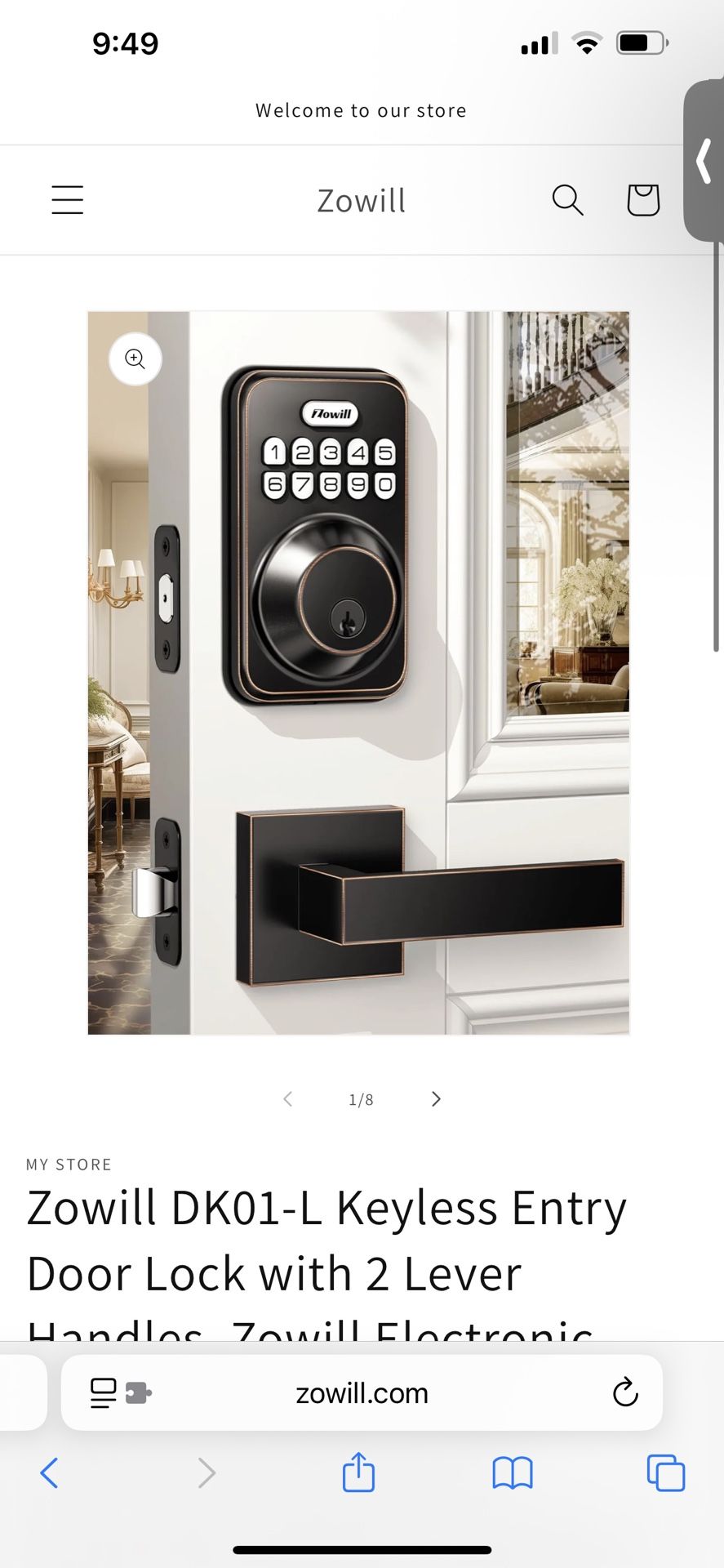 Door Lock with 2 Lever Handle