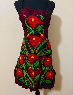 Embroidered Kitchen Apron, One Size fits Most