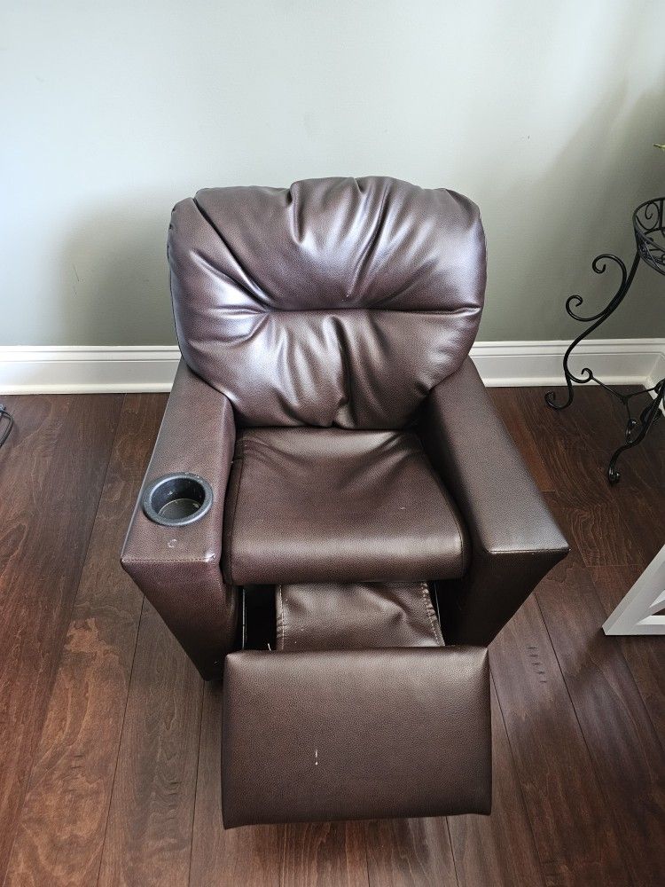 Kids Leather Sofa With Recliner