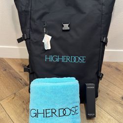 HigherDOSE Infrared Sauna Blanket w/ Backpack, Insert Towel & Oil