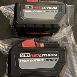 Milwaukee Fuel 48-11-1812 M18 RED LITHIUM High Output HD12.0 Battery Pack 2