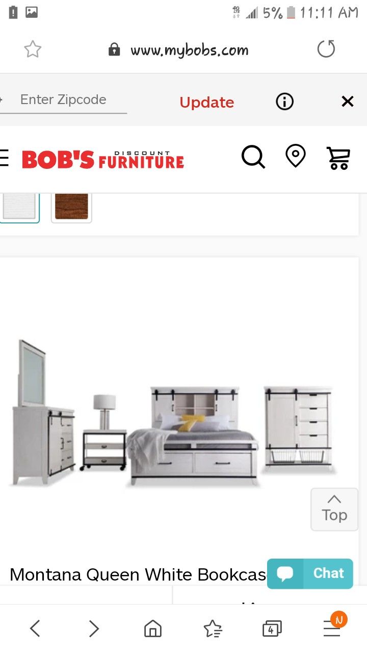 Montana Queen White Bookcase