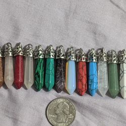 Bullet Shaped Crystal Pendant