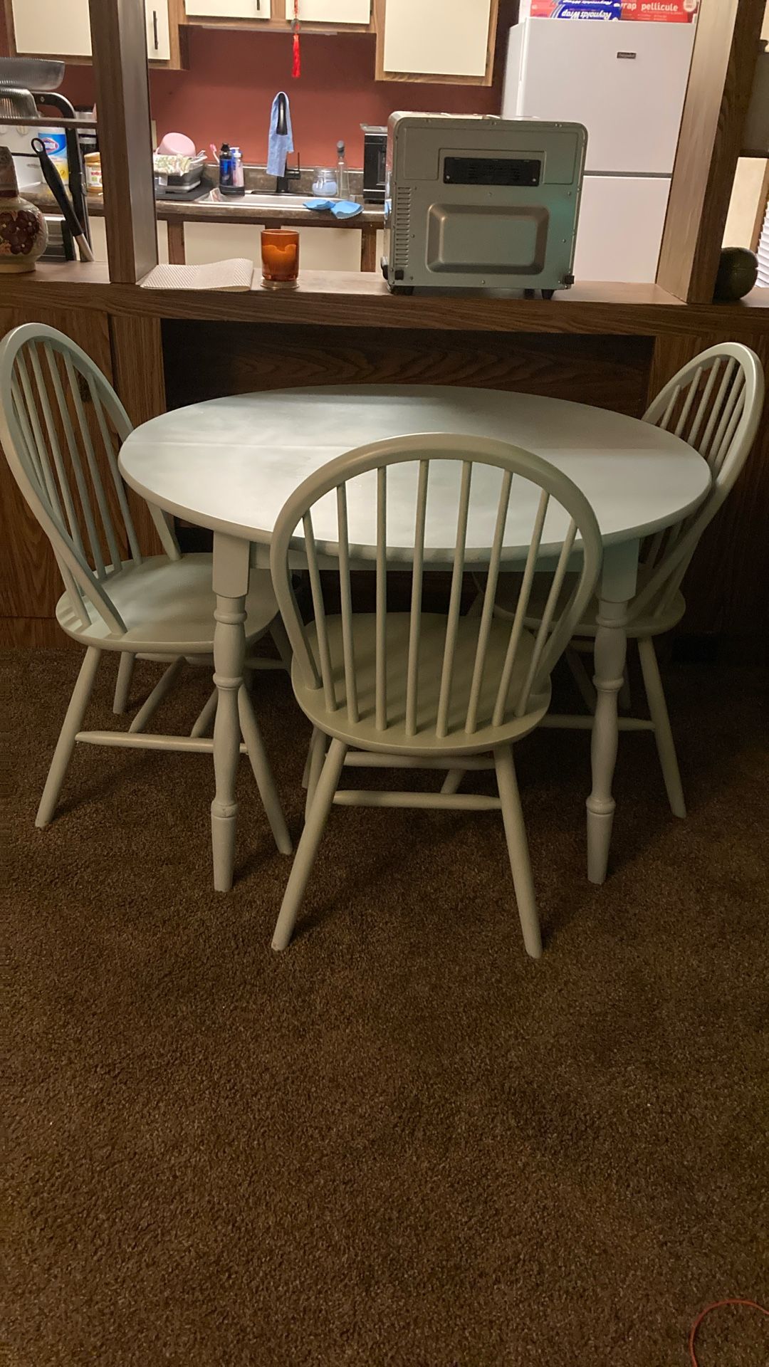 Wooden Table With Chairs Set